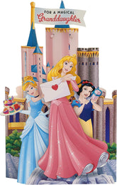 Disney Princess Granddaughter Birthday Card Build Your Own Castle and Includes Stickers!