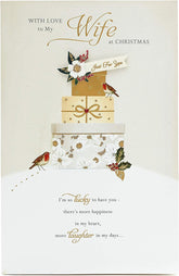 Elegant Winter Wishes Wife Christmas Card
