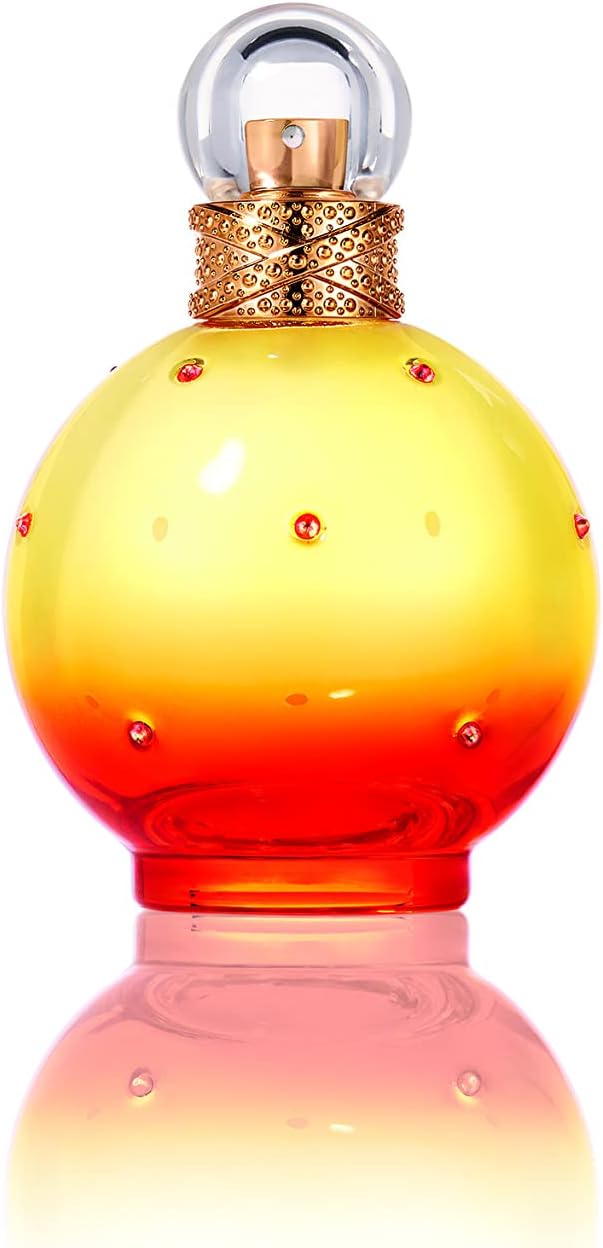 Britney Spears Blissful Fantasy women's fragrance spray, 30ml, with floral and fruity notes, in a decorative perfume bottle.