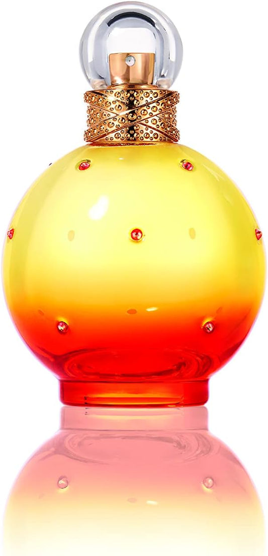 Britney Spears Blissful Fantasy women's fragrance spray, 30ml, with floral and fruity notes, in a decorative perfume bottle.