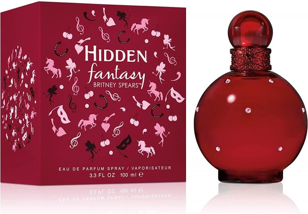 Britney Spears Hidden Fantasy Eau de Parfum spray for women, 100ml bottle with floral and fruity fragrance notes