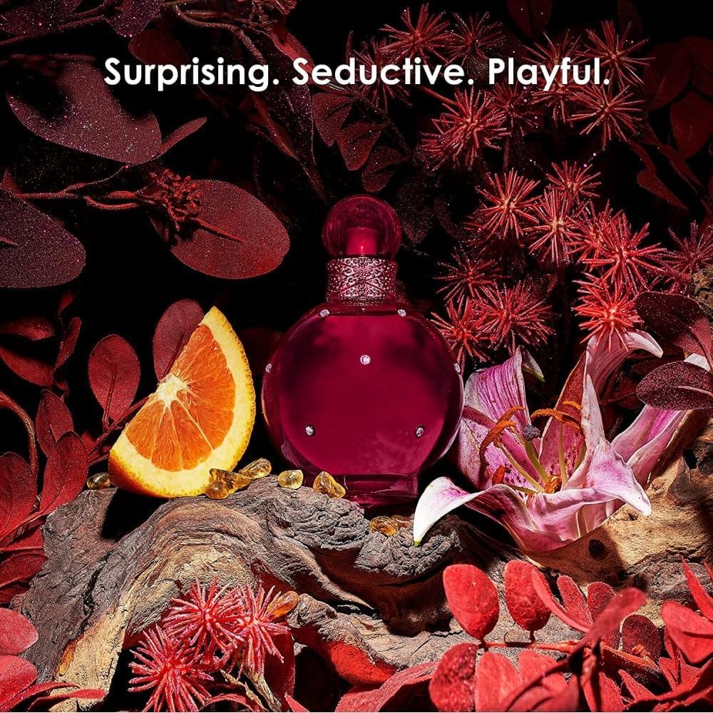 Britney Spears Hidden Fantasy Eau de Parfum spray for women, 100ml, featuring floral and fruity fragrance notes.