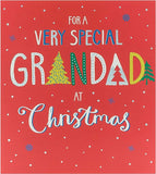 Christmas Card for Grandad Festive Lettering Design