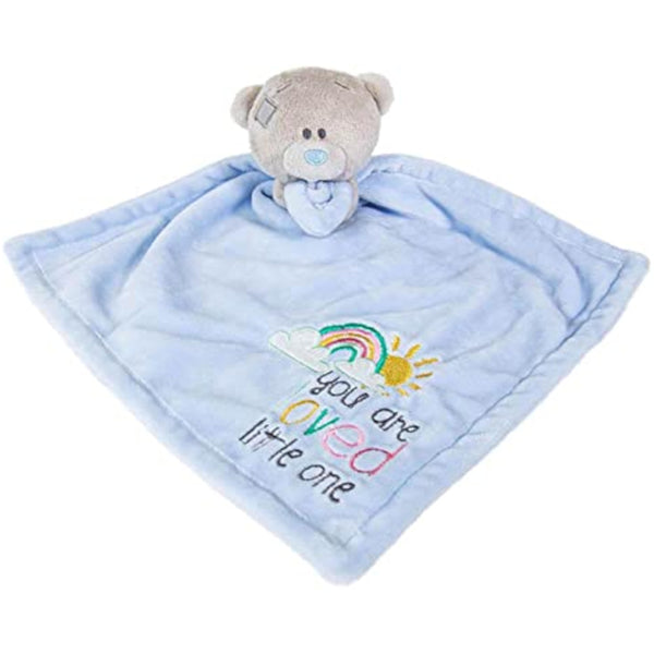 Tiny Tatty Teddy You Are Loved baby boy comforter by Carte Blanche featuring a soft plush bear and comforting design for infants