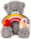 Colorful M7 Be Happy Rainbow Plush by Carte Blanche featuring vibrant rainbow design and soft, cuddly fabric.