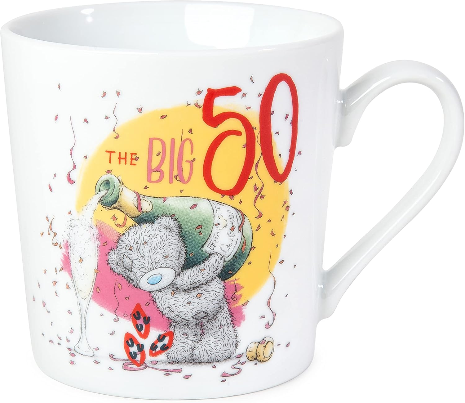 White ceramic Me To You Bear 50th birthday boxed mug with cute teddy design by Carte Blanche.