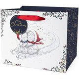 Medium Me To You Bear gift bag by Carte Blanche with a cute bear and floral design, ideal for gift wrapping.
