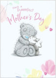 Cute bear illustration on Cat Mother's Day greeting card by Carte Blanche, featuring whimsical animal artwork.