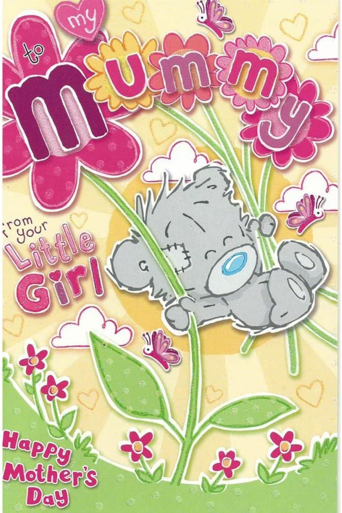 Carte Blanche Bear Mummy greeting card featuring a cute bear illustration for Mother's Day, suitable for a Little Girl's card.