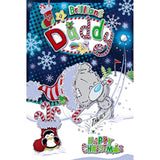 Illustration of a bear playing hockey with a snowball on a festive Christmas greeting card by Carte Blanche.