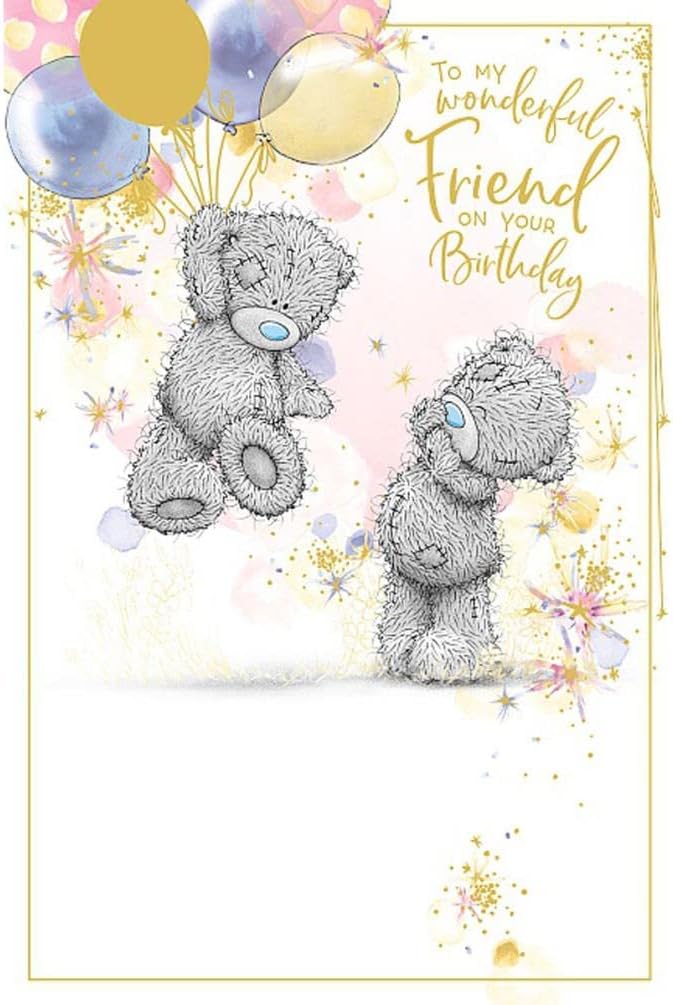 Carte Blanche Bear Wonderful Friend birthday greeting card featuring a cute bear illustration on a cheerful design.