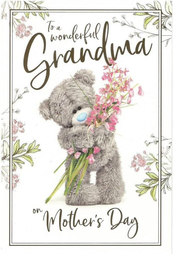 Beautiful Bear Wonderful Grandma Mother's Day greeting card by Carte Blanche featuring a charming design for celebrating grandmothers.