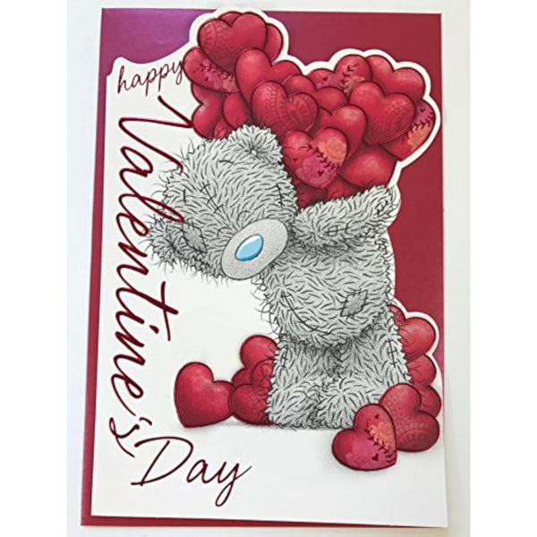Carte Blanche Bundle Hearts Bear Valentine greeting card featuring a cute bear with heart designs, perfect for expressing love.