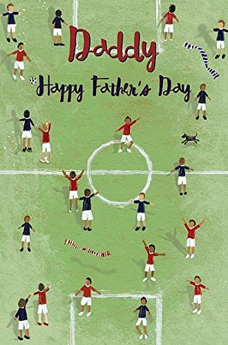 Father's Day greeting card featuring a football design from Carte Blanche, with a cheerful and festive appearance.