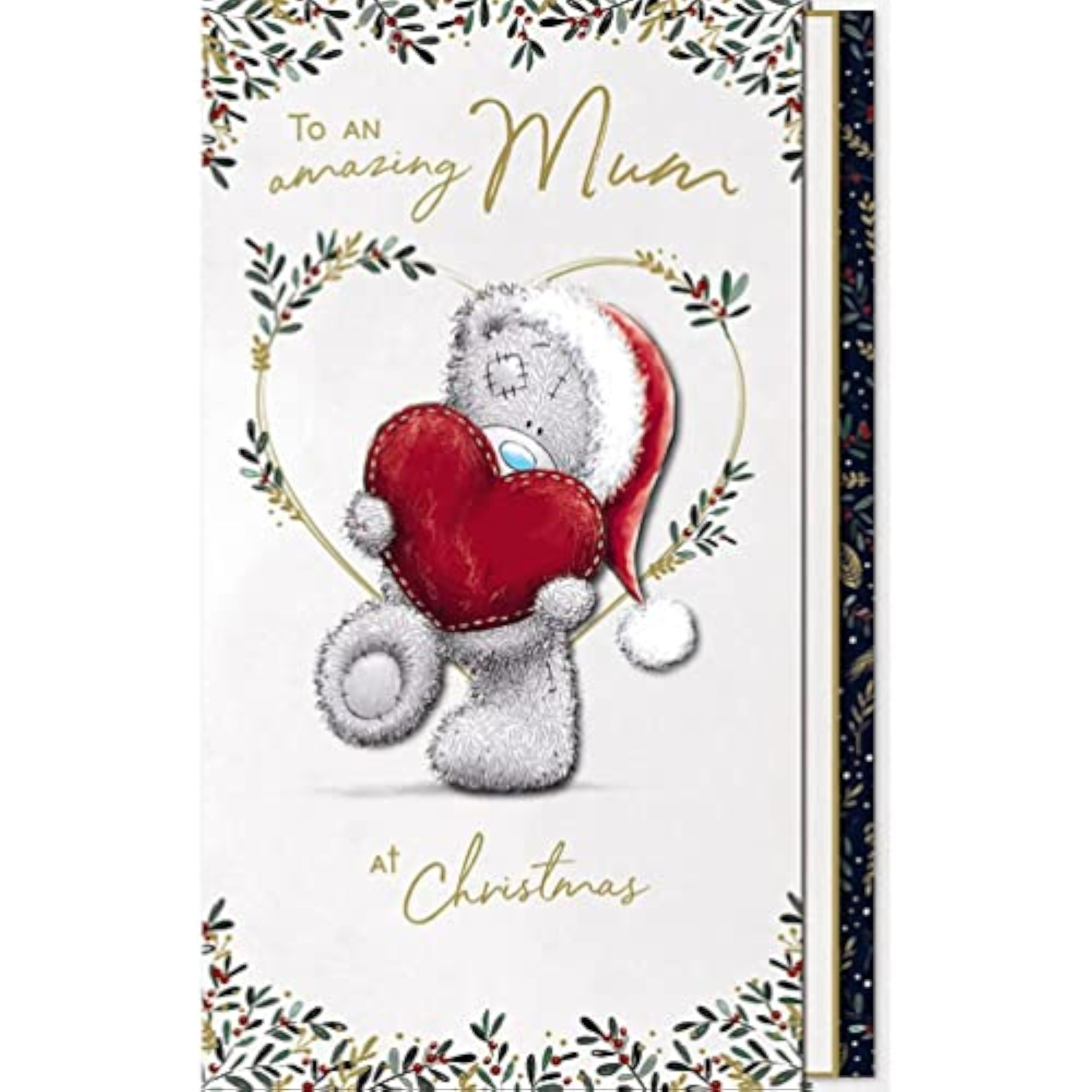 Handmade Me To You Bear Mum Christmas Card by Carte Blanche showing a cute bear illustration on festive greeting card