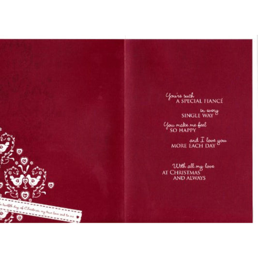 Me To You Bear Fiancé Christmas greeting card by Carte Blanche featuring festive holiday design and adorable bear illustration.