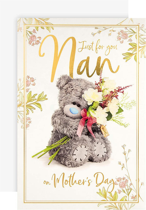 Carte Blanche Mother's Day greeting card for Nan featuring a cute Tatty Teddy design with floral accents.