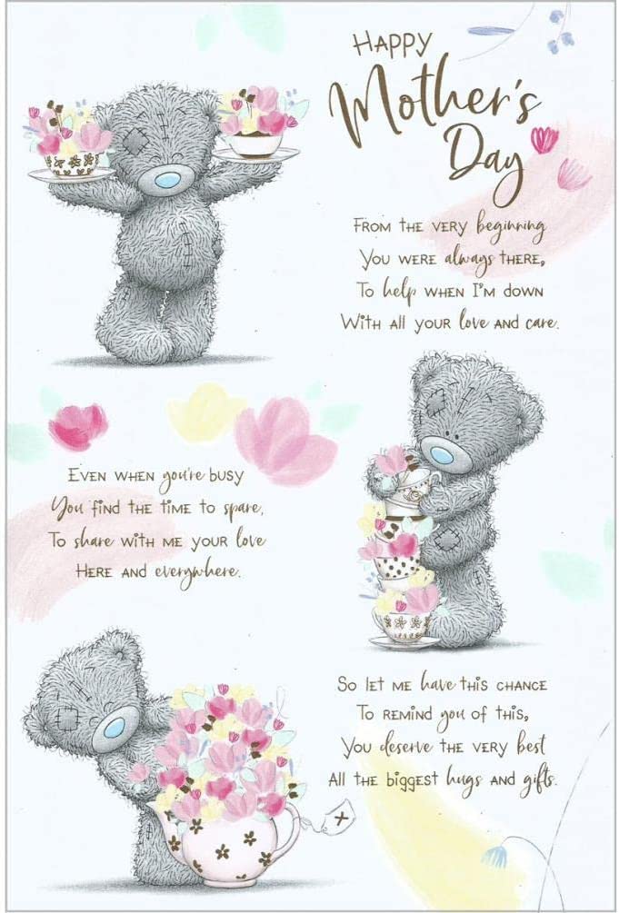 Carte Blanche Mother's Day greeting card with heartfelt verse, featuring floral design and elegant typography for Mother's Day.