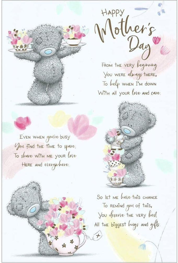 Carte Blanche Mother's Day greeting card with heartfelt verse, featuring floral design and elegant typography for Mother's Day.