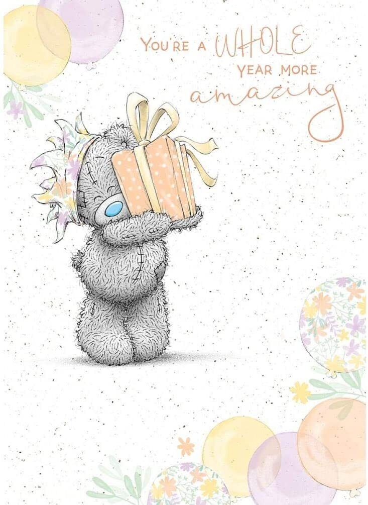 Tetty Teddy Bear birthday greeting card by Carte Blanche featuring a cute teddy bear design for a special celebration.