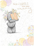 Tetty Teddy Bear birthday greeting card by Carte Blanche featuring a cute teddy bear design for a special celebration.
