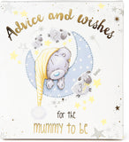Tiny Tatty Teddy baby shower prediction and advice greeting card by Carte Blanche featuring adorable teddy illustrations and space for messages.