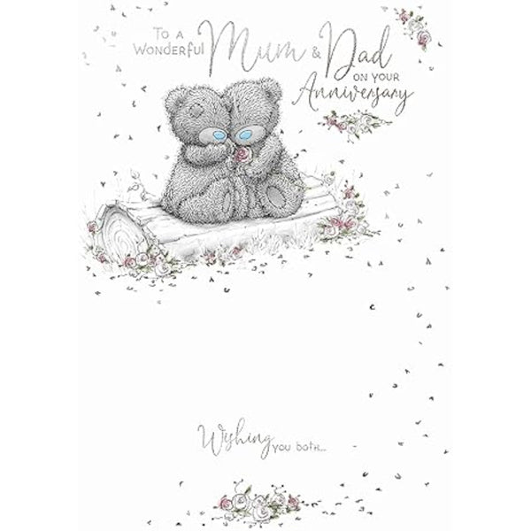 Carte Blanche Wonderful Mum Dad Anniversary Greeting Card with heartfelt message and festive design for celebrating special moments.