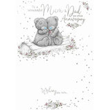 Carte Blanche Wonderful Mum Dad Anniversary Greeting Card with heartfelt message and festive design for celebrating special moments.