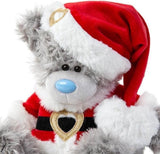 Soft Tatty Teddy Bear Santa plush toy by Carte Blanche, featuring a cuddly teddy with Christmas Santa attire.