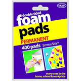 County double-sided foam pads, 5x5mm, pack of 400, used for greeting card crafting and embellishments.