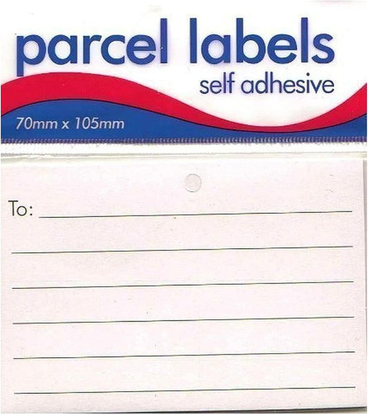 Self-adhesive shipping labels from County stationery pack of 12 for easy parcel labeling and mailing.