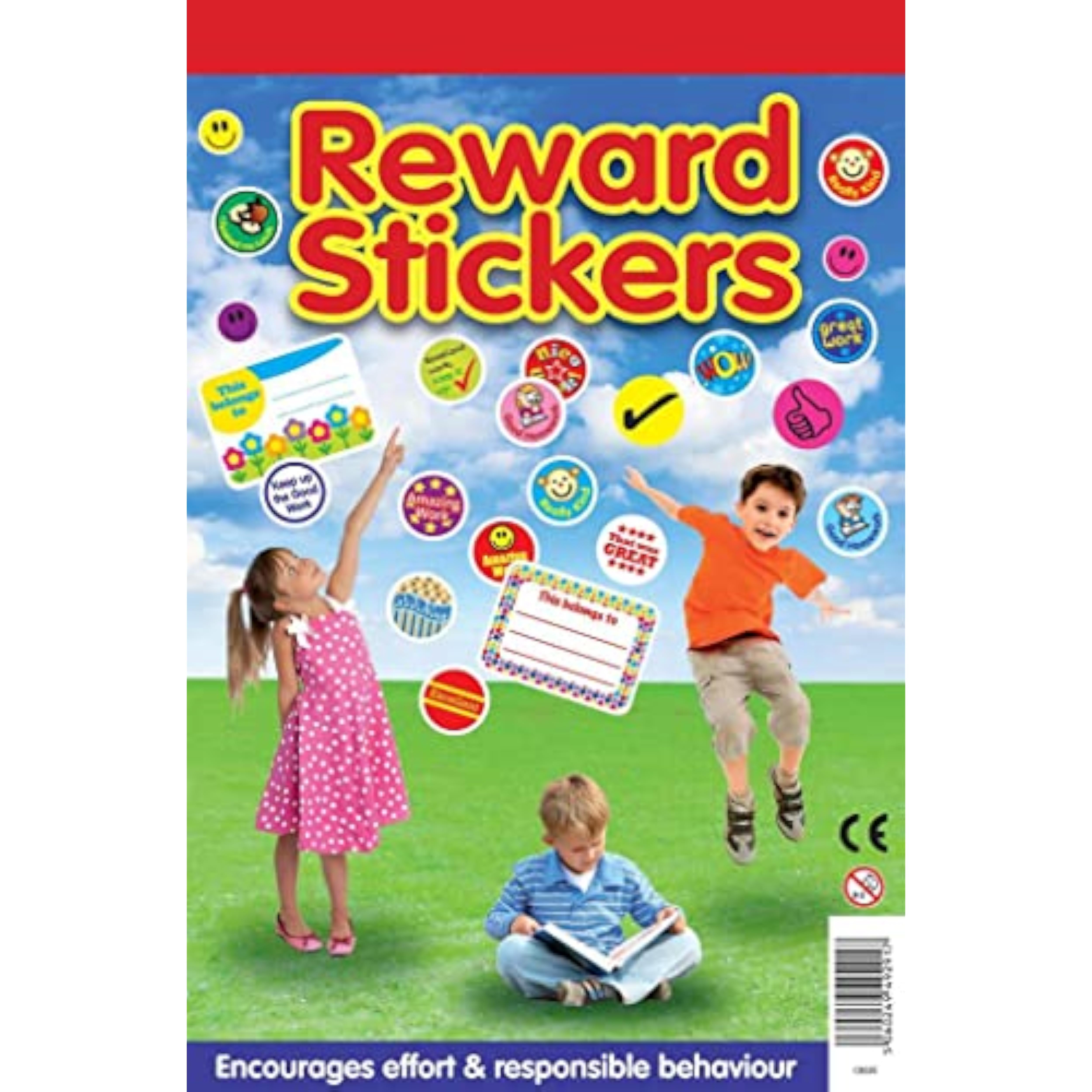 Colorful children’s reward stickers featuring smiley faces from County, perfect for positive reinforcement and motivation.