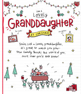 Santa On A Sleigh For Lovely Grand Daughter Christmas Card