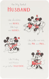 Mickey and Minnie Mouse Valentine's Day Card for Husband