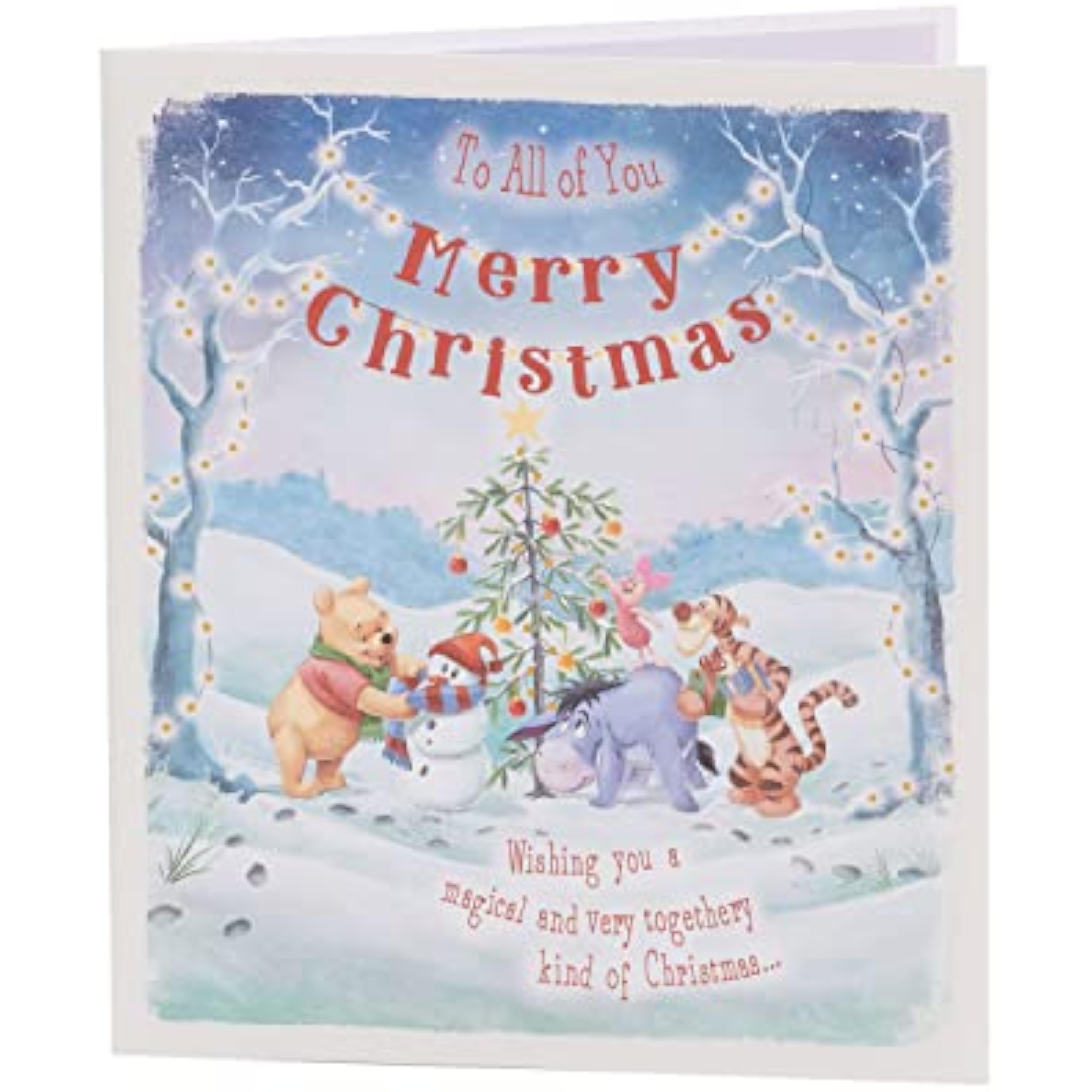 Disney Winnie The Pooh Merry Christmas to All Christmas Card