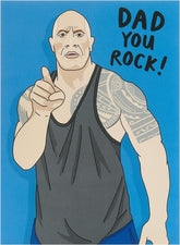The Rock Father's Day Card For Dad Fathers Day Card
