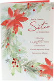 Sister Christmas Card with Sentimental Verse