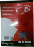 5 Star Office Comb Binding Covers PVC 150 Micron A4 Clear (Pack of 100)