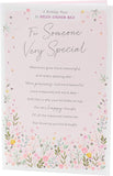 Floral Design For Someone Special Birthday Card with Sentimental Poem