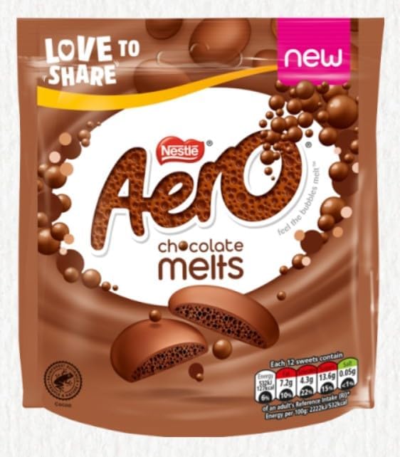 Aero Melts Milk Chocolate Sharing Bag 92g