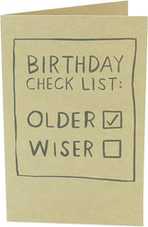 Funny Checklist Design Birthday Card