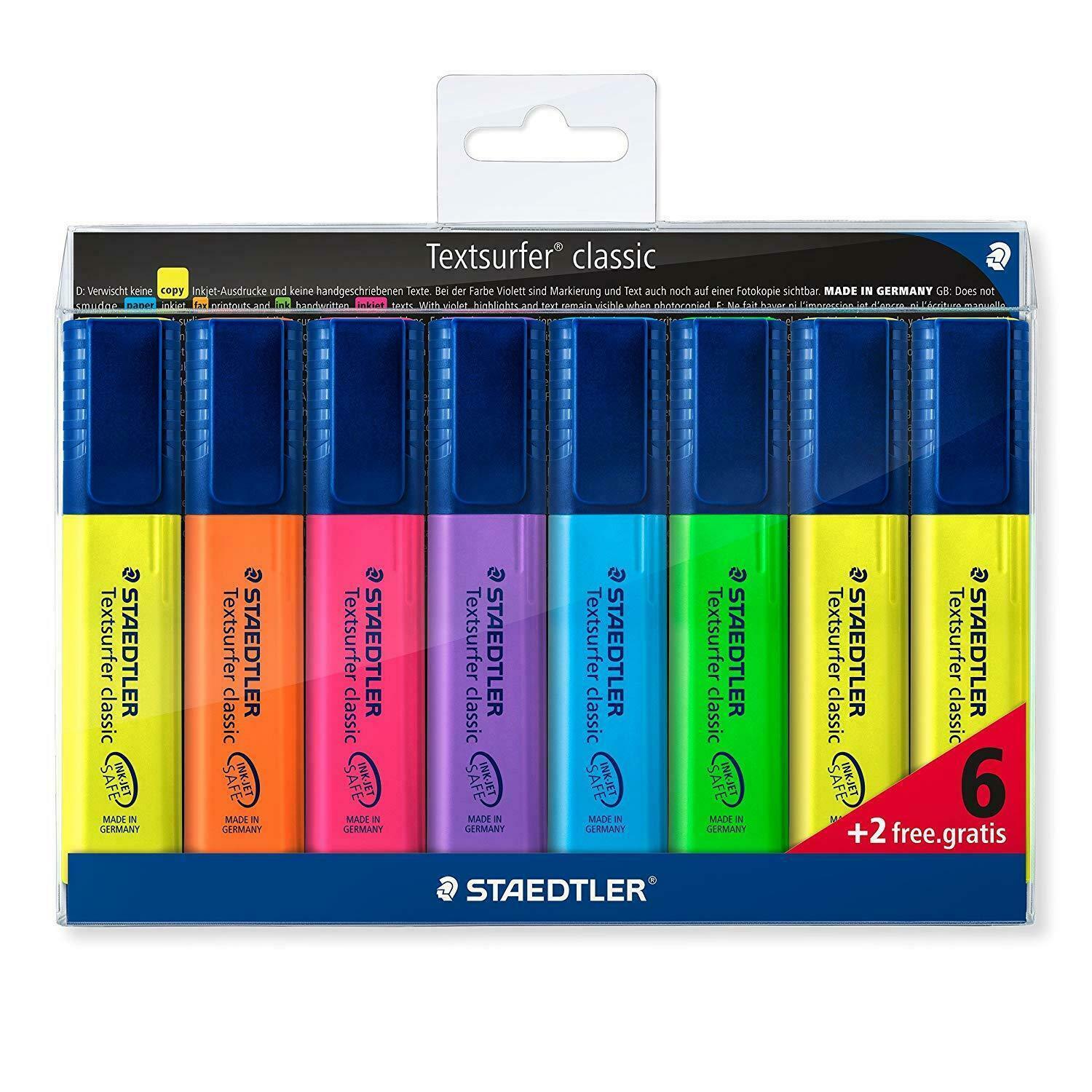 Staedtler Textsurfer Classic Highlighter Assorted (Pack of 8) 364AWP8