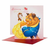 Beauty and the Beast Birthday Card "Pop Up Stage" Large Card