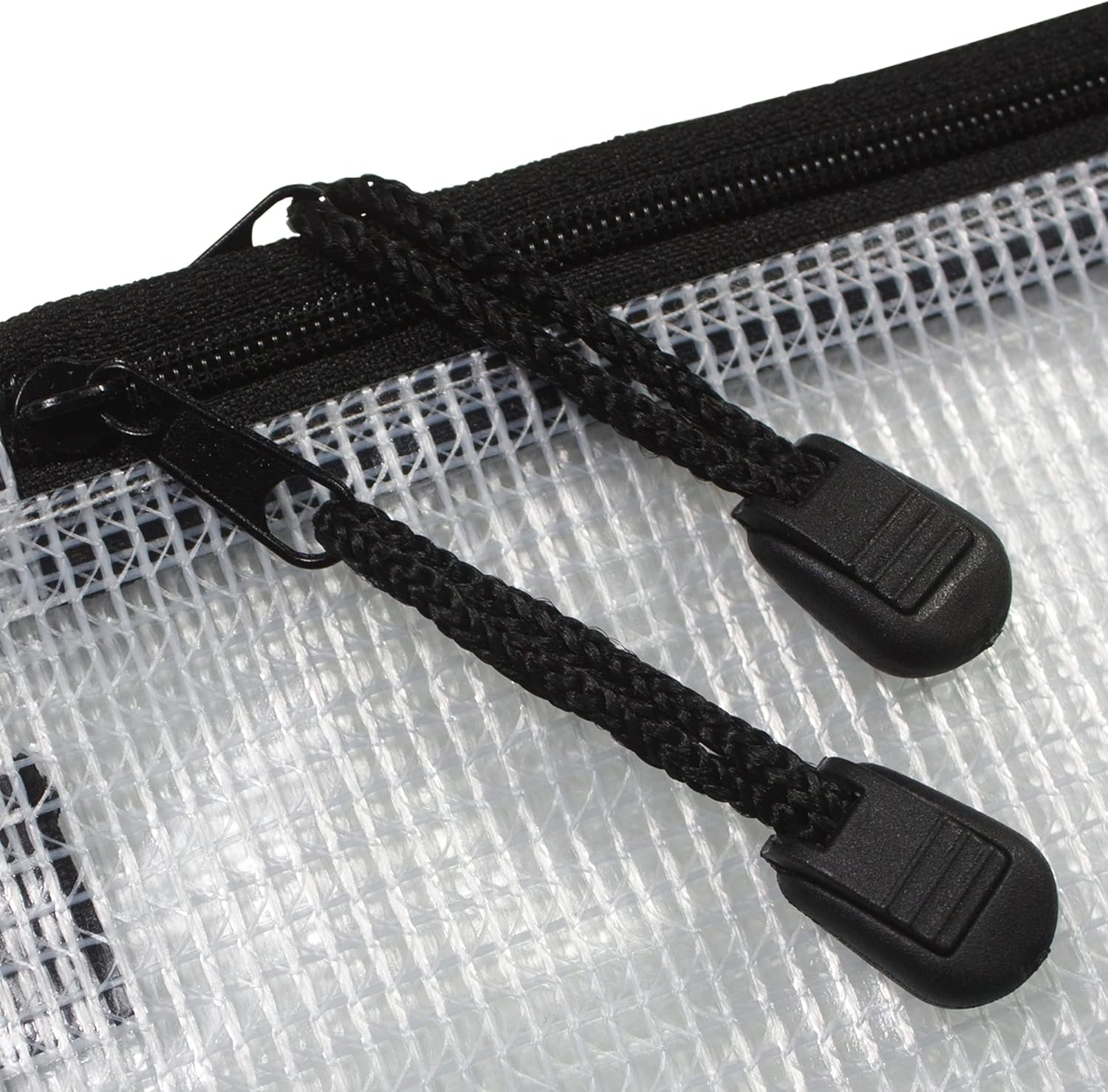 Eco-Eco Stationery clear flat pencil case made from 90% recycled materials, 20x13cm, eco-friendly and durable.