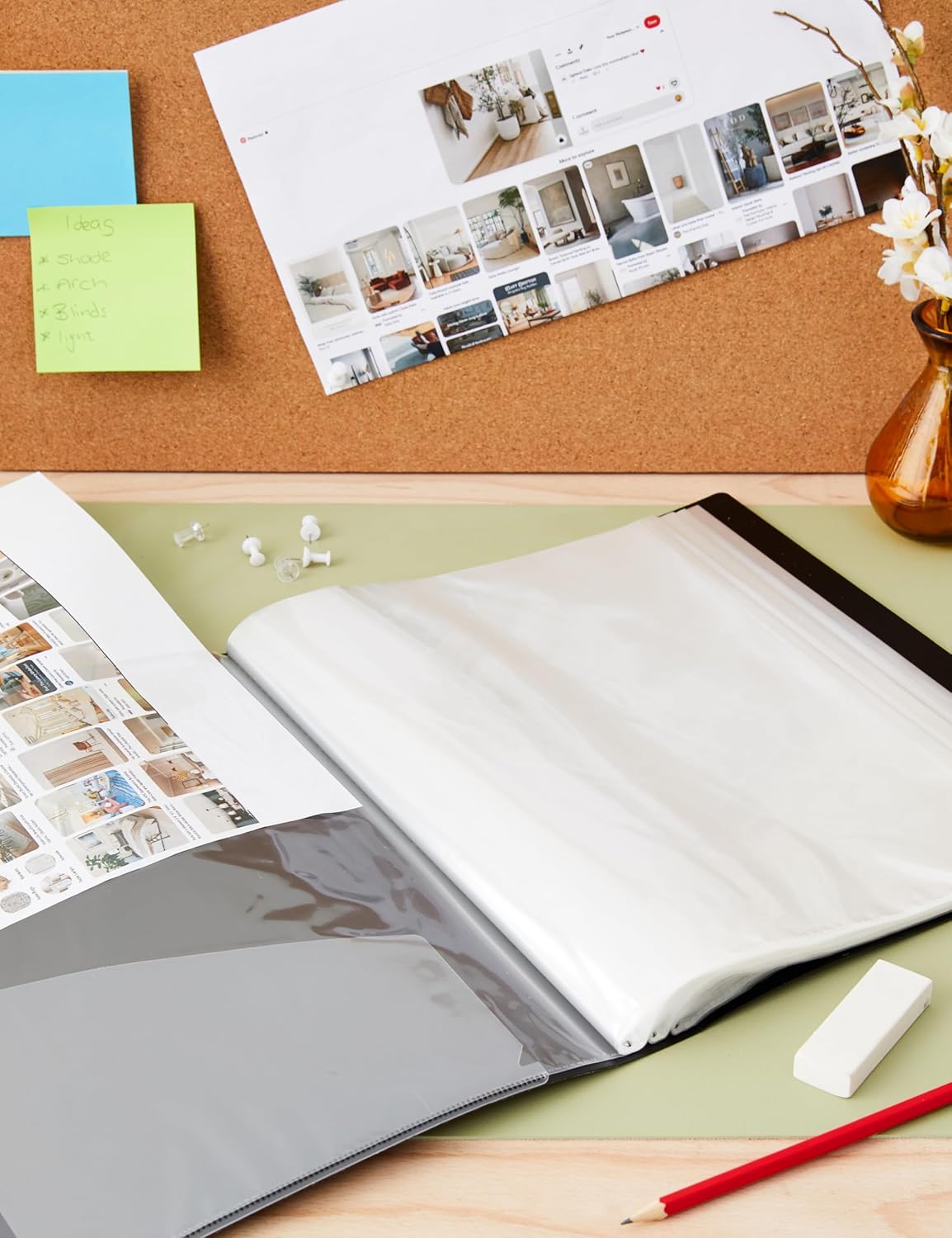 Eco-Eco Stationery A4 black presentation display book with 60 pockets, made from 50% recycled material, eco-friendly and durable.