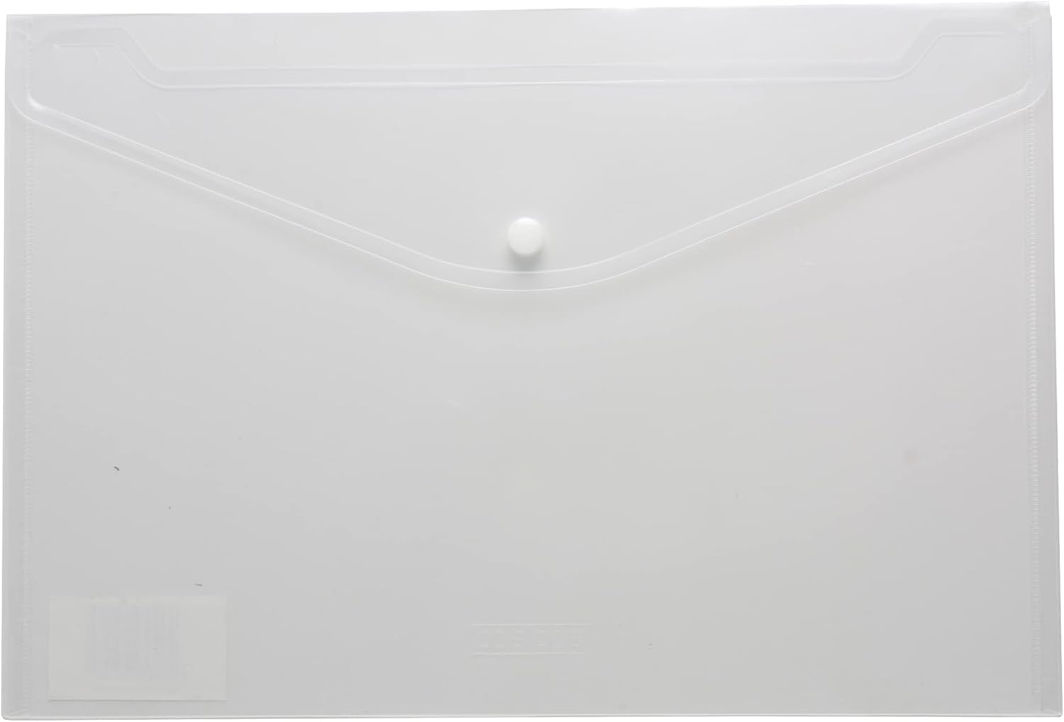 A4 recycled clear plastic wallet with press stud poppers, Eco-Eco Stationery, 50% recycled material, 310x238mm, pack of 5
