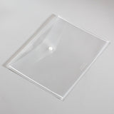A4 recycled clear plastic wallet with press stud closure, Eco-Eco Stationery, 310x238mm, pack of 5 for organizing documents.