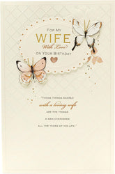 Loving Wife Happy Birthday Heartfelt Greetings Card