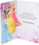 Disney Princess Belle, Aurora & Tiana Birthday Card