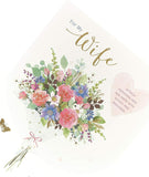 Wife Birthday Card Personalised Age: Choose from 40th to 90th